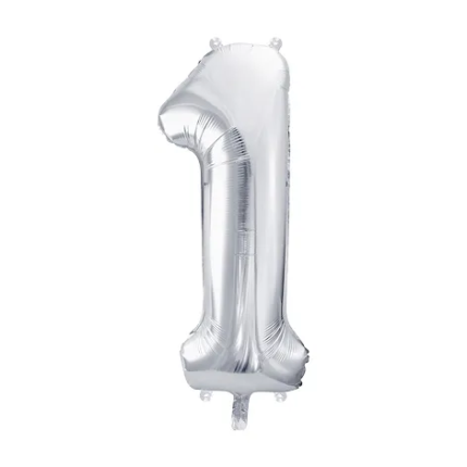 Number-1-86cm-silver