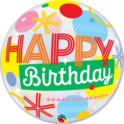 Μπαλόνι Bubble Happy Birthday