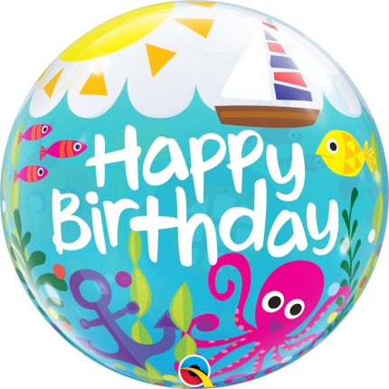 Μπαλόνι Bubble Happy Birthday Under the Sea