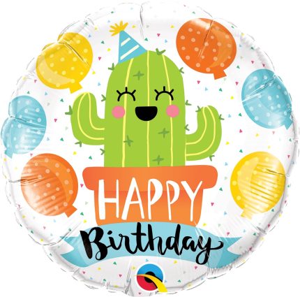 Μπαλόνι Foil Happy Birthday Cactus