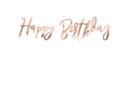 BANNER HAPPY BDAY ROSE GOLD