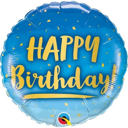 BIRTHDAY GOLD AND BLUE