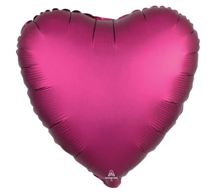 satin luxe heart balloon