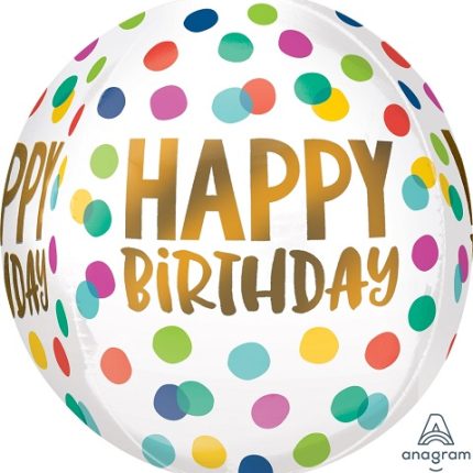Μπαλόνι Happy Birthday Orbz (15inx16in)