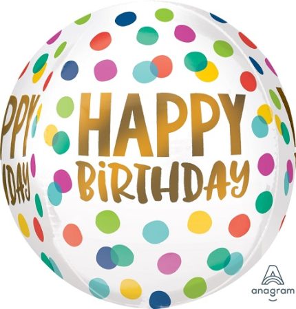 Μπαλόνι Happy Birthday Orbz (15inx16in)