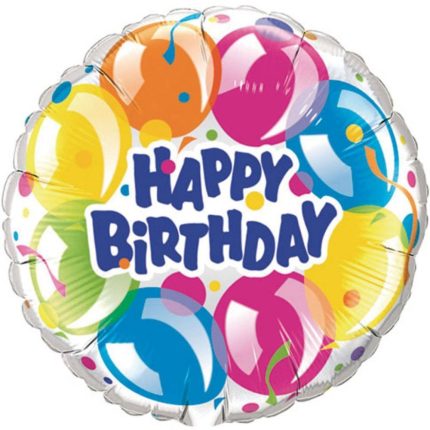 Μπαλόνι Happy Birthday πολύχρωμα μπαλόνια