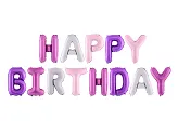 Μπαλόνια ροζ μωβ happy bday1