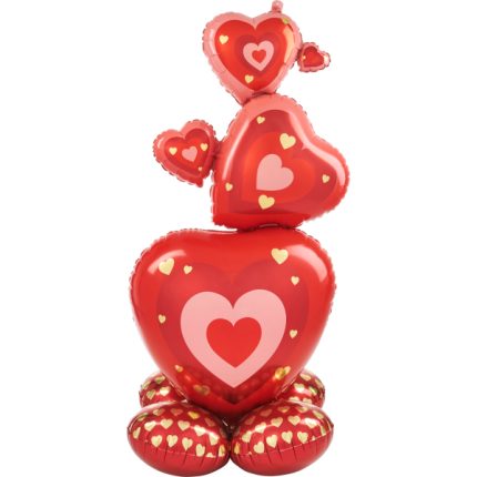FOIL AIRLOONZ STACKING HEARTS