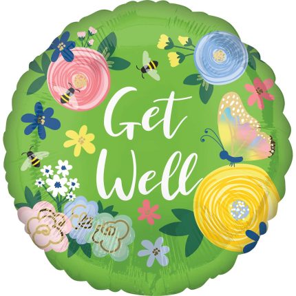 FOIL GET WELL FLORAL