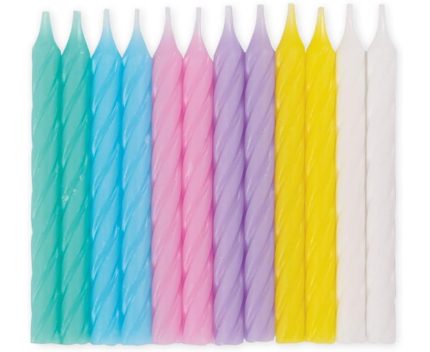 Κεράκια Γενεθλίων Παστέλ Multi-Colour 6cm