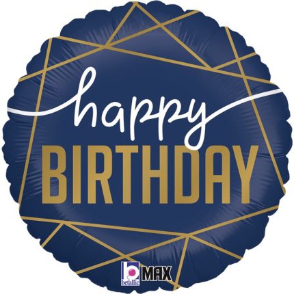 FOIL HAPPY BIRTHDAY NAVY
