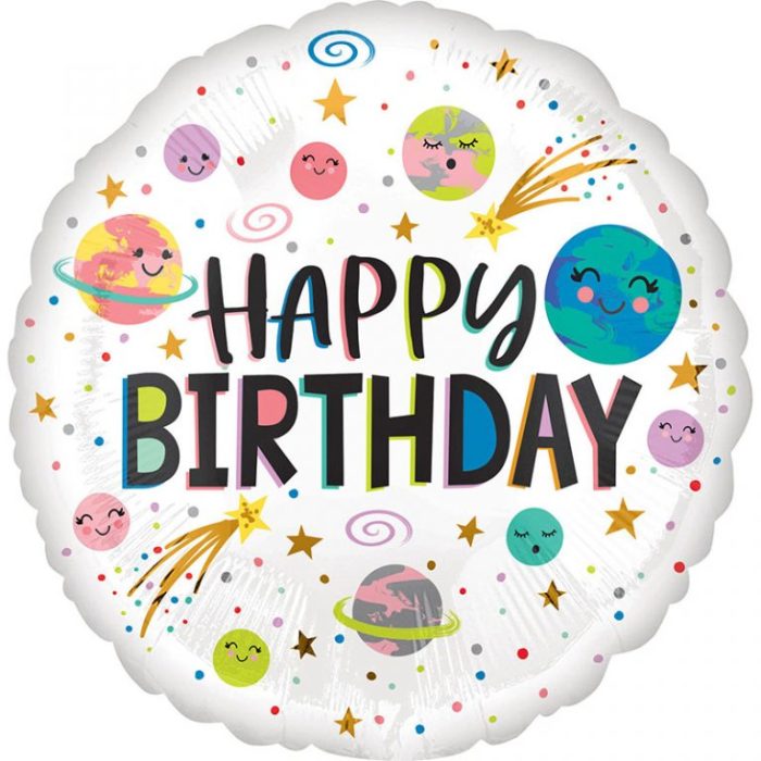 FOIL HAPPY BIRTHDAY PLANITES
