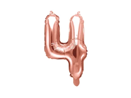 Foil Μπαλόνι Rose Gold Νούμερο 4’, 35cm