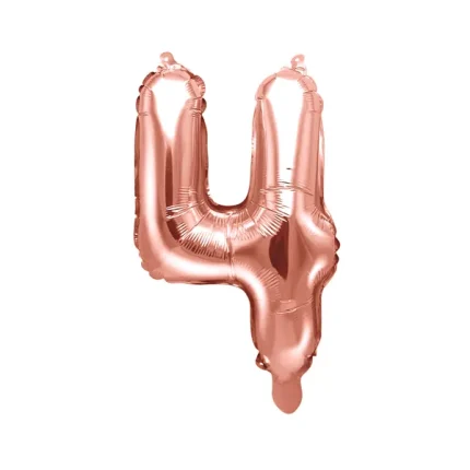 Foil Μπαλόνι Rose Gold Νούμερο 4’, 35cm