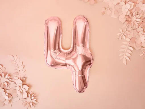 Foil Μπαλόνι Rose Gold Νούμερο 4’, 35cm2