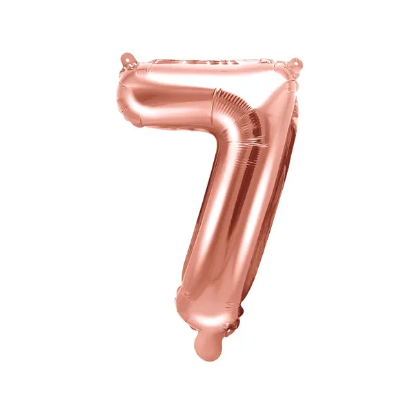 Foil Μπαλόνι Rose Gold Νούμερο '7’, 35cm