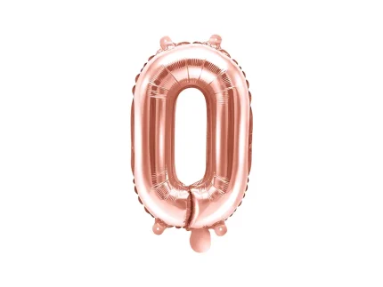 Foil Μπαλόνι Rose Gold Νούμερο ‘0’, 35cm