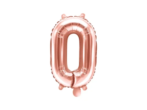 Foil Μπαλόνι Rose Gold Νούμερο ‘0’, 35cm