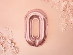 Foil Μπαλόνι Rose Gold Νούμερο ‘0’, 35cm2