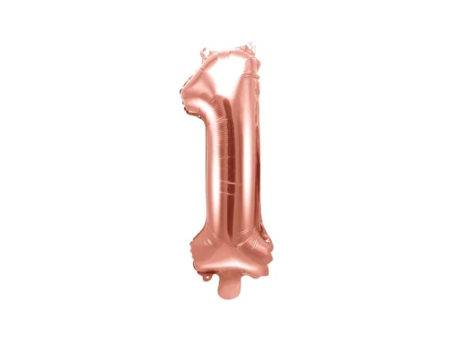 Foil Μπαλόνι Rose Gold Νούμερο ‘1’, 35cm
