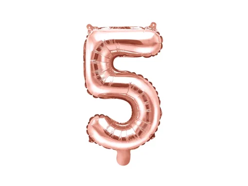 Foil Μπαλόνι Rose Gold Νούμερο ‘5’, 35cm