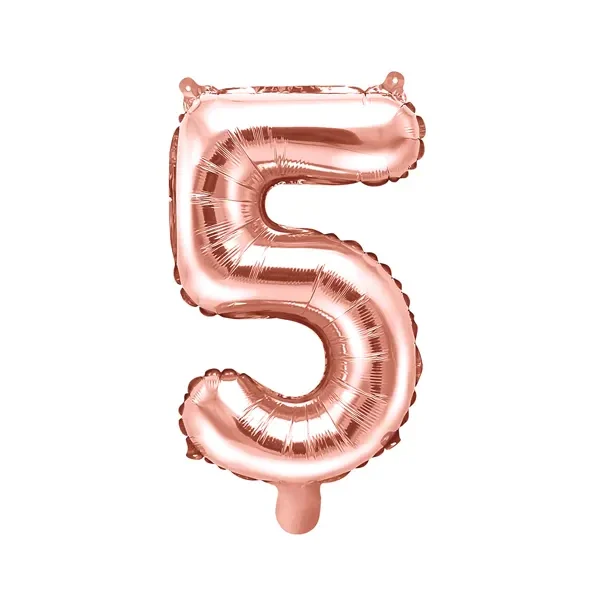 Foil Μπαλόνι Rose Gold Νούμερο ‘5’, 35cm