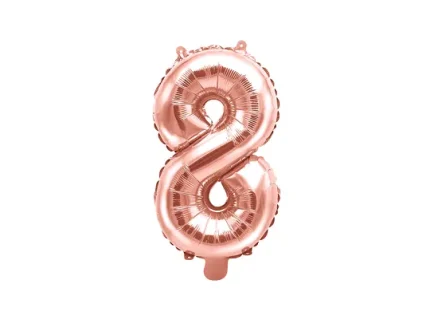Foil Μπαλόνι Rose Gold Νούμερο ‘8’, 35cm