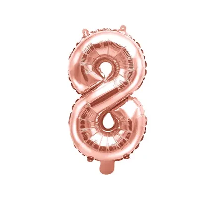 Foil Μπαλόνι Rose Gold Νούμερο ‘8’, 35cm