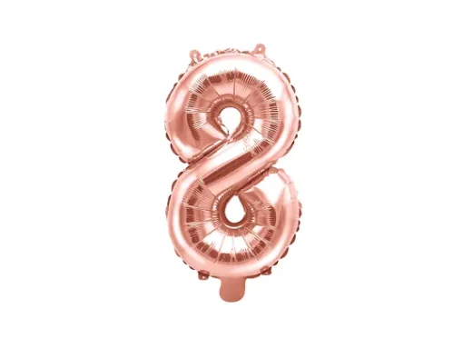 Foil Μπαλόνι Rose Gold Νούμερο ‘8’, 35cm