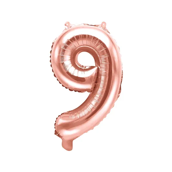 Foil Μπαλόνι Rose Gold Νούμερο ‘9’, 35cm
