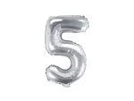 Foil Μπαλόνι Ασημένιο Νούμερο ‘5’