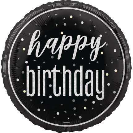 FOIL BLACK HAPPY BDAY