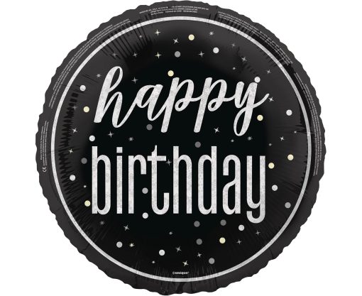 FOIL BLACK HAPPY BDAY