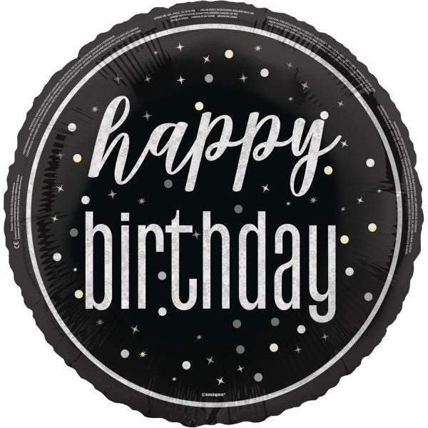 FOIL BLACK HAPPY BDAY