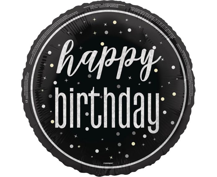 FOIL BLACK HAPPY BDAY