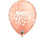 LATEX HAPPY BDAY ROSE GOLD