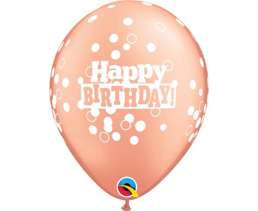 LATEX HAPPY BDAY ROSE GOLD