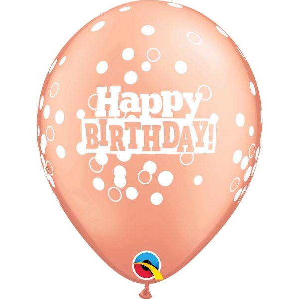 LATEX HAPPY BDAY ROSE GOLD